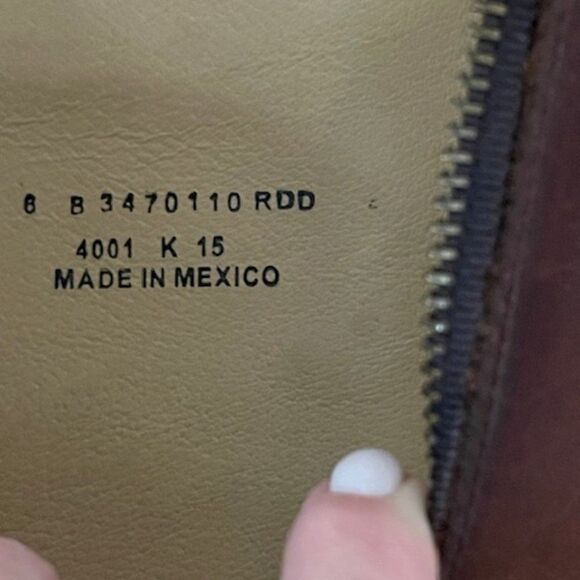 FRYE Women's Melissa Tab Tall Riding Boot, Redwood color 6 M US - Picture 5 of 7